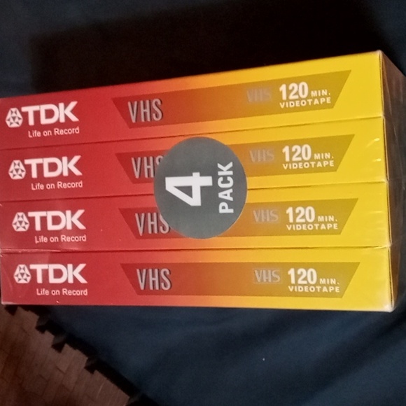 TDK 4-Pack Blank VHS Tapes 6 Hours EP Sealed, New - Picture 4 of 4